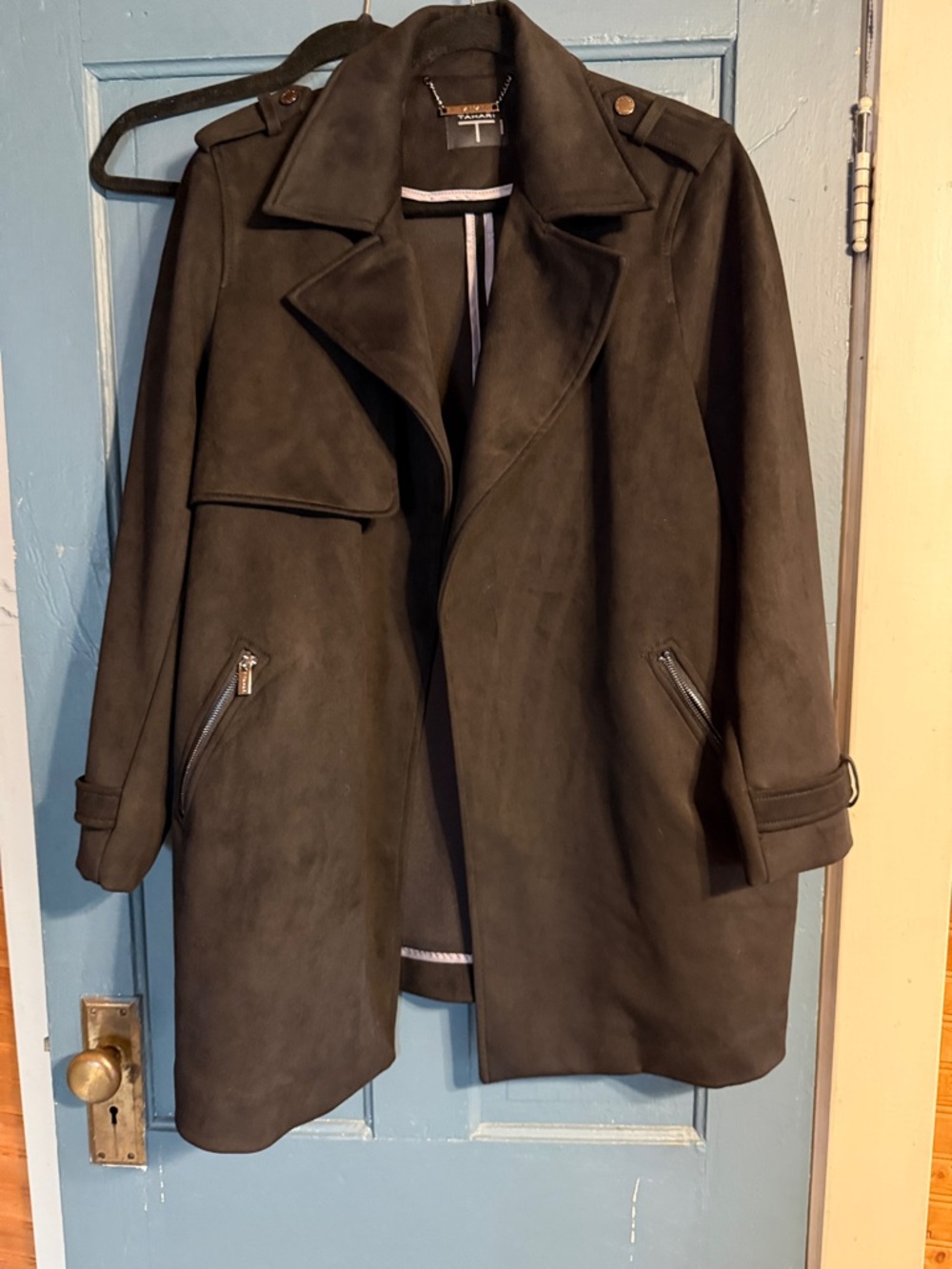 Tahari Dark Black blazer with Zip Pockets